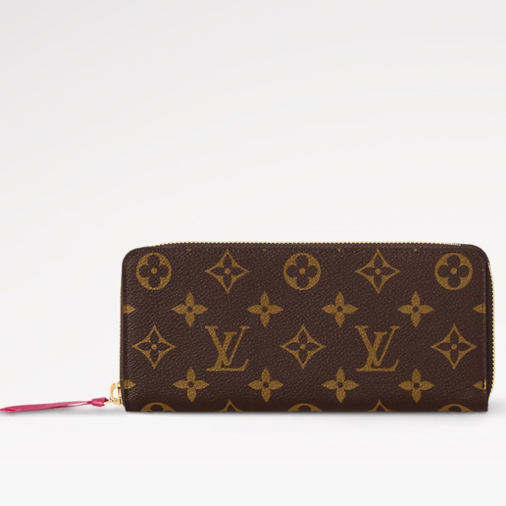 Louis Vuitton Monogram Clemence Fuchsia wallet NWOT